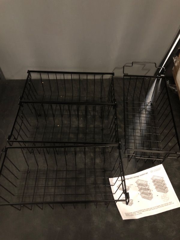 Photo 1 of 4 Pack Freezer Organizer Bins(14.6‘’L X 7.1‘’W X 5.2‘’H) Suitable for 5-7 Cu.Ft Chest Freezer Sort Frozen Meats | Stackablet Chest Freezer Organizer Bins Get Food Easily w/Handle, Gifts Ideas for Mom