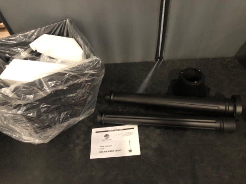 Photo 1 of Kemeco Solar Post Light, ST4311AHP Dusk to Dawn Outdoor Bright Post Lamp with Planter for Lawn Yard Garden Patio Deck Walkway Landscape Decor (Lamp+Planter)