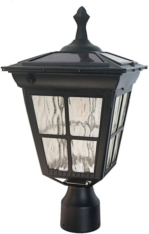 Photo 1 of Kemeco Solar Post Light, ST4311AHP Dusk to Dawn Outdoor Bright Post Lamp with Planter for Lawn Yard Garden Patio Deck Walkway Landscape Decor (Lamp+Planter)