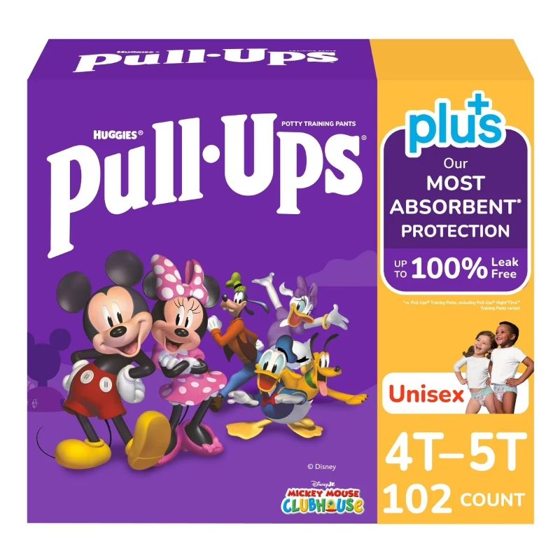 Photo 1 of Huggies Pull-Ups Plus Training Pants, Unisex, 4T-5T (102 Count)