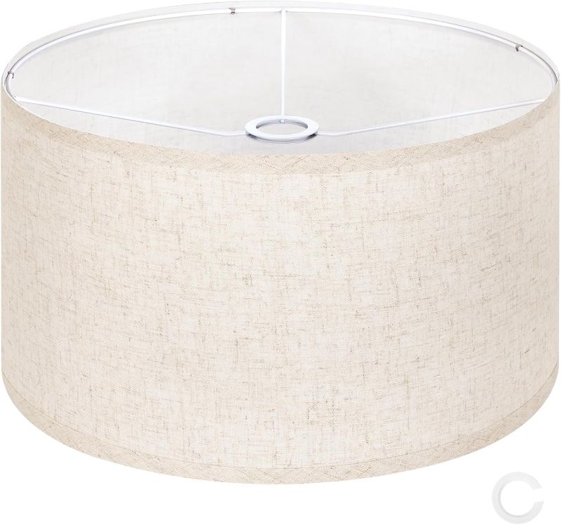 Photo 1 of Dolaimhouse Beige Large Drum Lamp Shades for Floor Lamps
