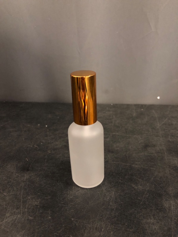 Photo 1 of 12 Pack 1 Oz Frosted Glass Spray Bottles with Fine Mist Sprayer & Golden Pump Cap,Empty Travel Size Perfume Atomizer Liquid Containers for Essential Oils-Stickers,Pipette&Funnel included (Pack of 12)