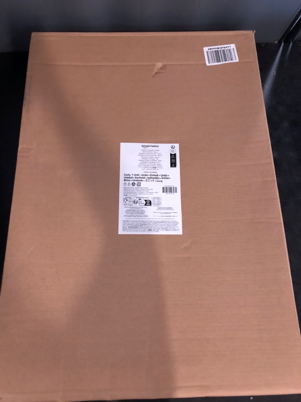 Photo 1 of Amazon Basics Foldable Portable Laundry Rack for Air Drying Clothing, Indoor Outdoor Use - 14.5" D x 29.5" W x 41.8" H, White