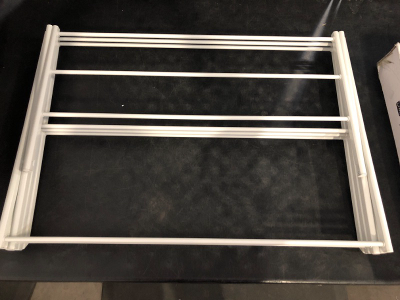 Photo 1 of Amazon Basics Foldable Portable Laundry Rack for Air Drying Clothing, Indoor Outdoor Use - 14.5" D x 29.5" W x 41.8" H, White
