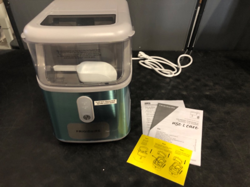 Photo 1 of Frigidaire Countertop Crunchy Chewable Nugget Ice Maker, Compact, 33lbs per Day, Metallic Finish
