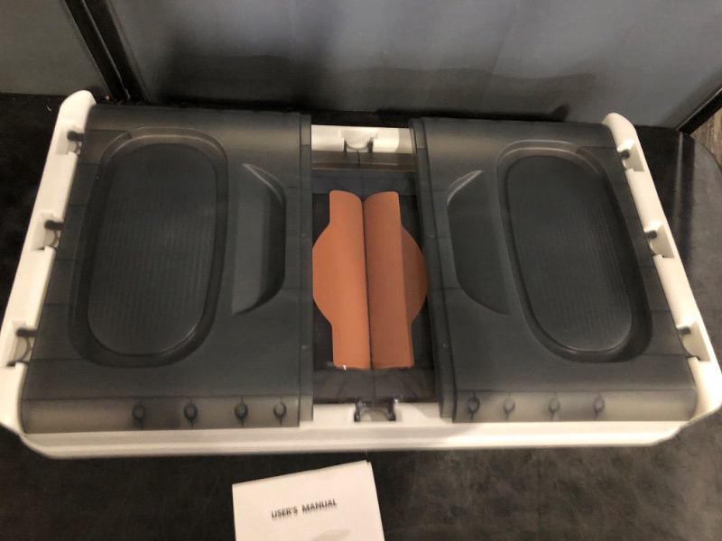 Photo 1 of Home-Complete Collapsible Storage Bin - 8.4 Gal Large Capacity Organizer with Lid, Double Doors, and Wheels - Stackable Storage Containers