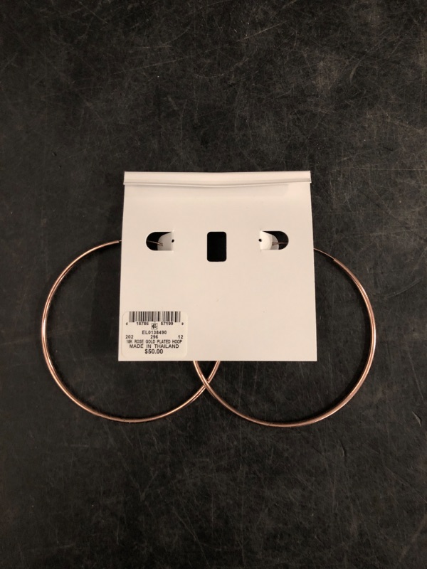 Photo 1 of Essentials 18K rose gold brass hoop ear rings.