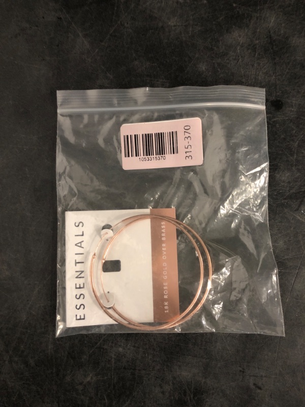 Photo 1 of Essentials 18K rose gold brass hoop ear rings.