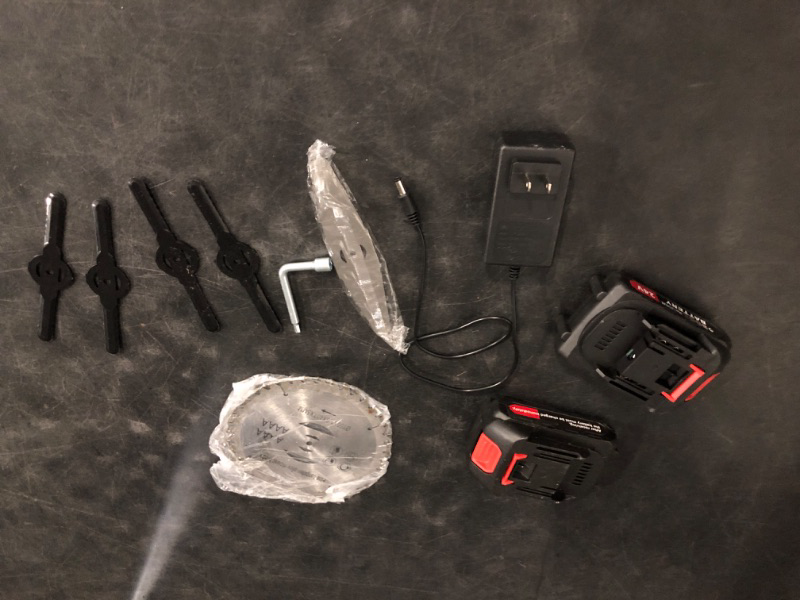 Photo 1 of Jllom Eater Blades, with 2000mAh Battery Complete Blade Upgrade Kit Carbide Tipped S-Blades Universal Adapter Weed Eater Accessories