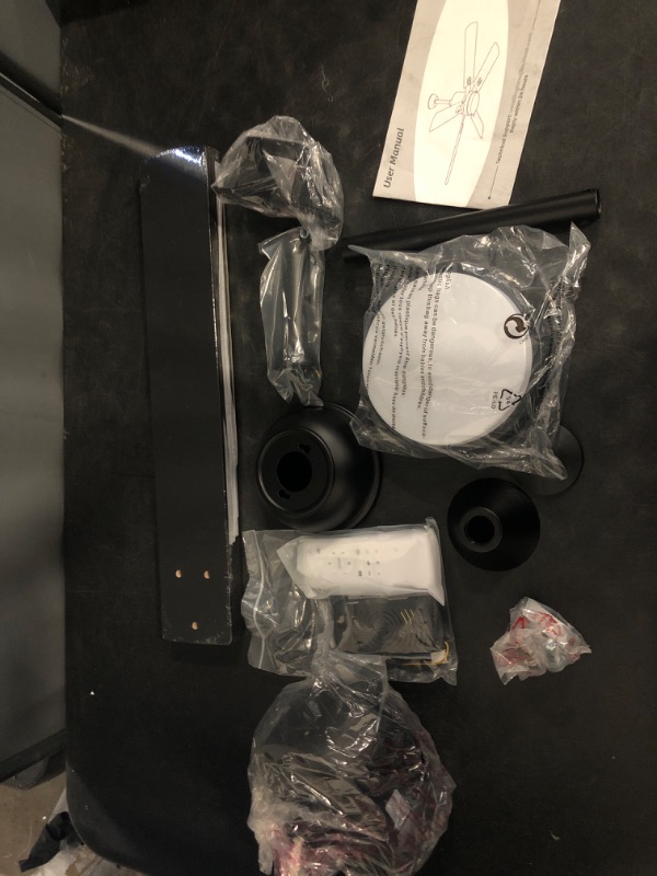 Photo 1 of Coolwind 52 Inch Black Ceiling Fans with Lights, Bedroom Ceiling Fan with Lights, 6 Speeds 3 Color Temperatures Led Ceiling Fans and Remote
