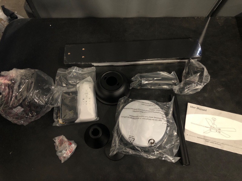 Photo 1 of Coolwind 52 Inch Black Ceiling Fans with Lights, Bedroom Ceiling Fan with Lights, 6 Speeds 3 Color Temperatures Led Ceiling Fans and Remote
