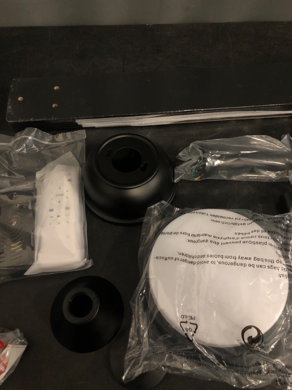 Photo 1 of Coolwind 52 Inch Black Ceiling Fans with Lights, Bedroom Ceiling Fan with Lights, 6 Speeds 3 Color Temperatures Led Ceiling Fans and Remote
