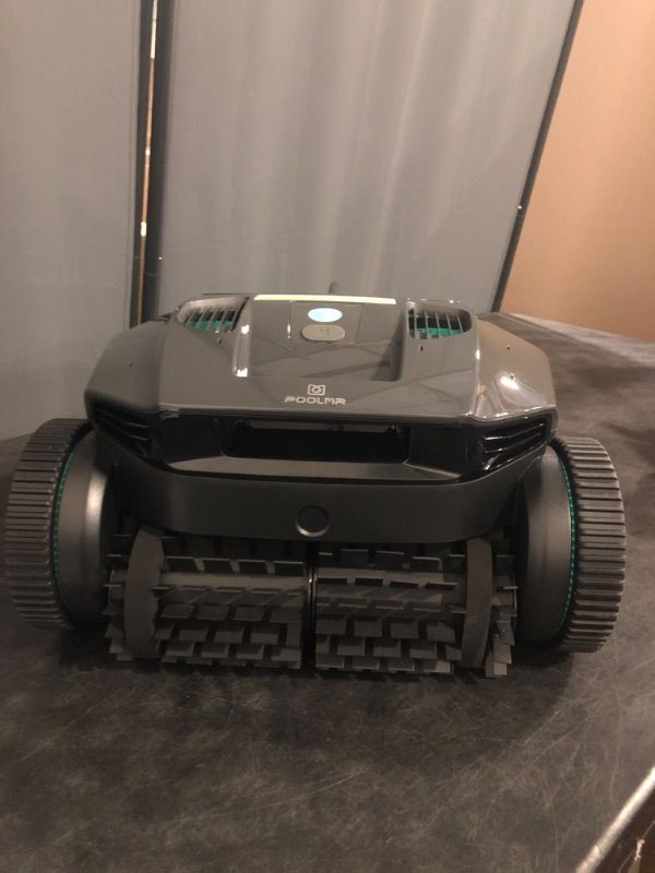 Photo 1 of POOLMR Cordless Robotic Pool Cleaner, Pool Vacuum for Inground Pools up to 2512 Sq.ft, Wall-Climbing & Waterline Cleaning with Dual Filter, Triple-Motors, Lasts 180 Mins Runtime