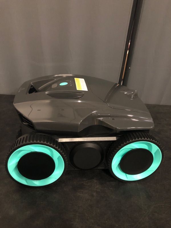 Photo 1 of POOLMR Cordless Robotic Pool Cleaner, Pool Vacuum for Inground Pools up to 2512 Sq.ft, Wall-Climbing & Waterline Cleaning with Dual Filter, Triple-Motors, Lasts 180 Mins Runtime