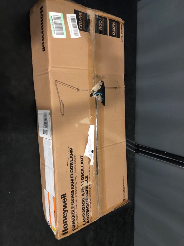 Photo 1 of Honeywell LED Floor Lamp - F01WT Sunturalux™ Eye Caring Dimmable Standing Light with Remote,Bright Natural Daylight 5 Colors & 5 Brightness Adjustable Tall Lampara for Home Office Living Room Bedroom