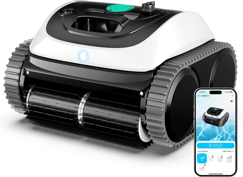 Photo 1 of (PARTS ONLY) WYBOT OS7010C Cordless Robotic Pool Cleaner, Pool Vacuum for Inground Pools up to 1,614 Sq.ft, Wall-Climbing & Waterline Cleaning with Dual Filter, Triple-Motors, Lasts 180 Mins Runtime