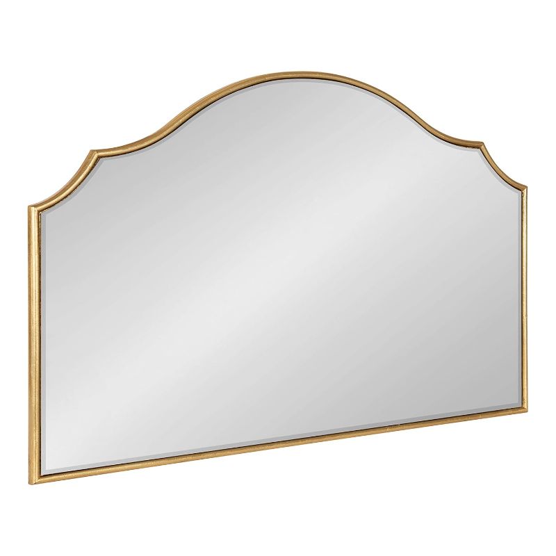 Photo 1 of Kate and Laurel Leanna Glam Horizontal Wall Mirror, 20 x 30, Gold, Sophisticated Large Mirror for Wall