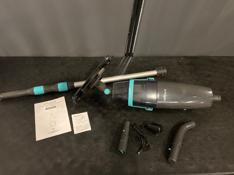 Photo 1 of Cordless Handheld Pool Vacuum, Rechargeable Pool Cleaner with 16 Gal/Min Powerful Suction for Above Ground Pools, Spas, Hot Tubs, 60 Mins Runtime, Perfect for Cleaning Debris Underwater, Black
