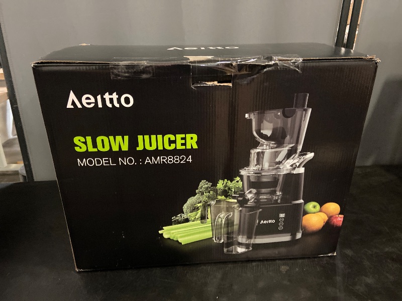 Photo 1 of Aeitto Cold Press Juicer with Large Feed Chute, Large Capacity, Juicer Machines for Fruits and Vegetables, Slow Masticating Juicer Self Feeding, Easy to Clean, High Juice Yield
