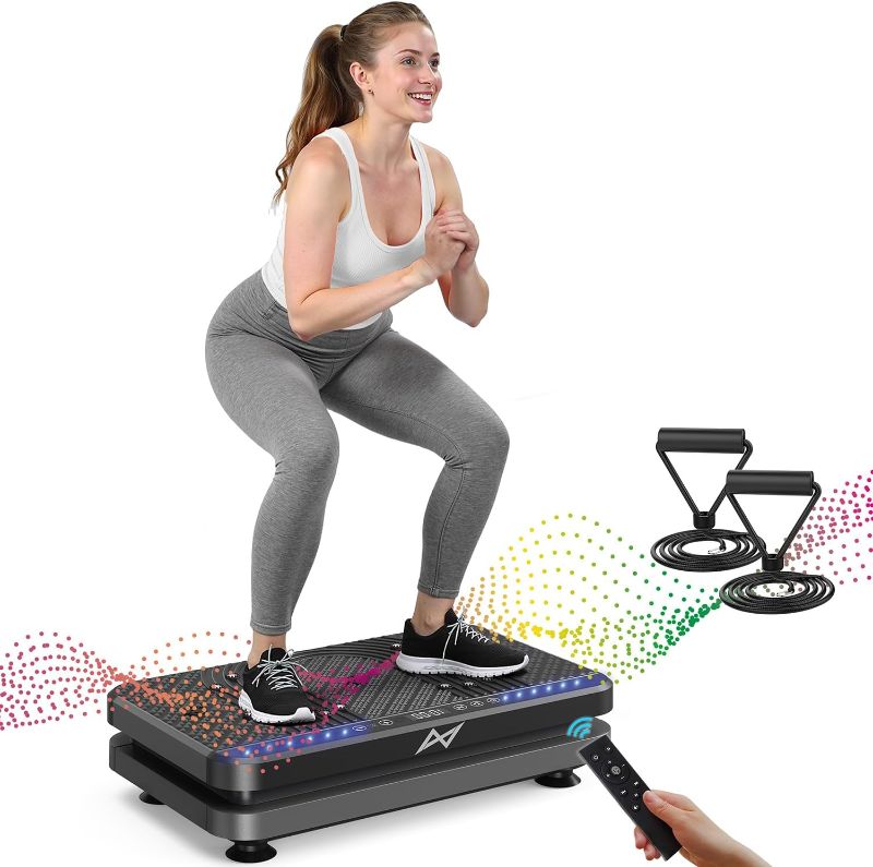 Photo 1 of AXV Vibration Plate Fitness Platform Exercise Machine Vibrating Shaking Full Body Shaker Workout Vibrate Stand Shake Board Sport Gym for Weight Loss Fat Burner for Women Men
