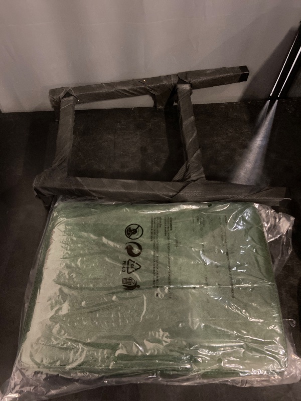 Photo 1 of Counter Height Bar Stools Set of 2, 24 Inch Barstools for Kitchen Counter, Kitchen Stools with Faux Leather Saddle Seats & Heavy Duty Metal Legs, Easy Assembly, Forest Green
