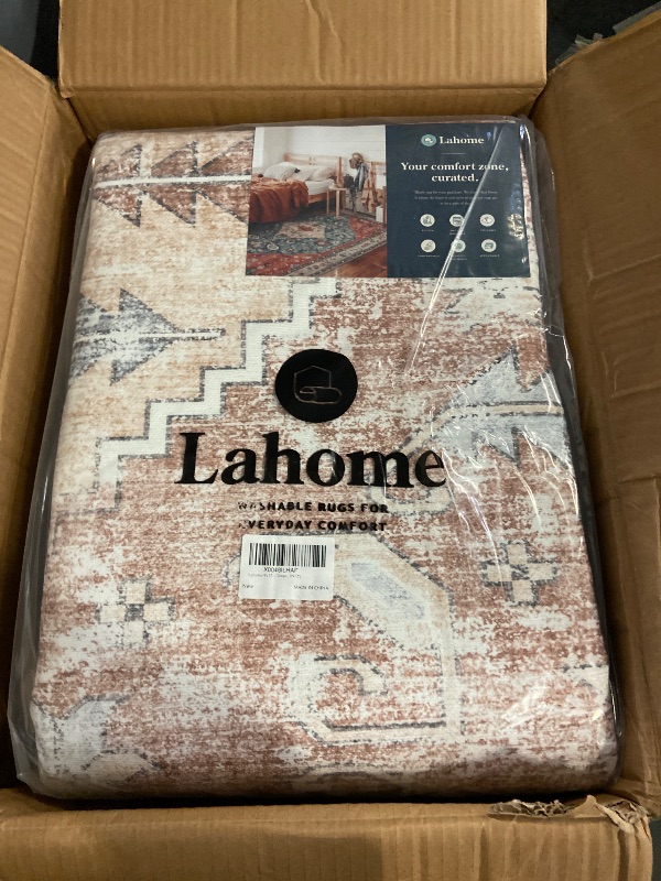 Photo 1 of Lahome 9x12 Area Rugs for Living Room - Boho Non-Slip Washable Carpet Ultra-Thin Large Rug Lightweight Throw Foldable Dining Room Mat?Farmhouse Neutral Print Carpet for Bedroom Guest Room (Taupe)
