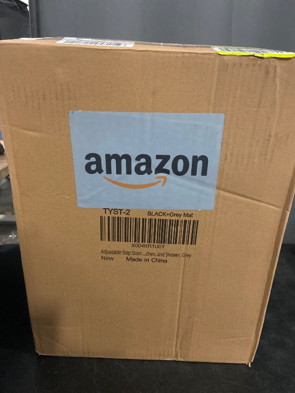 Photo 1 of Adjustable Step Stool for Adults, Toddler Step Stools, 600 LBS Capacity Non-Slip Safety Step Platform for Elderly and Kids, Portable Stair Assist for Cars, Bedside, Kitchen, and Shower, Grey
