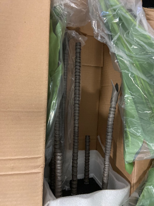 Photo 1 of Artificial Dracaena Tree Indoor, 5FT Tall Fake Tree with White Tall Planter, Artificial Tree Fake Yucca Potted Tree for Home Office Living Room Decor Tall Artificial Plant for Housewarming