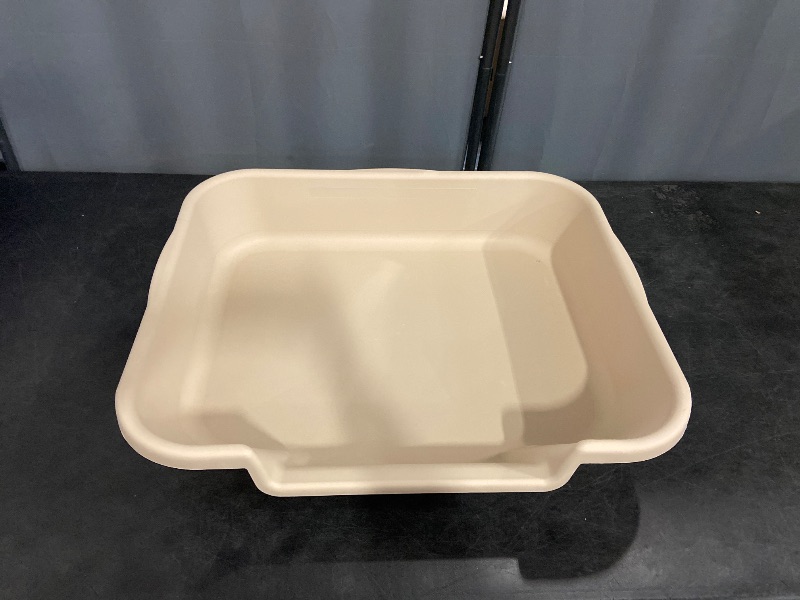 Photo 1 of 1 Pack of Extra Large Cat Litter Box (ABS Material), Low Entry Senior Litter Pen for Geriatric Kitty Big Cats, Jumbo Pet Safe Litter Boxes Tray for Pets Potty (Beach Sand, 24" L x 20" W)
