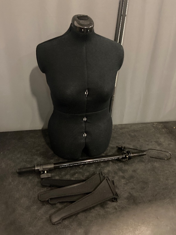 Photo 1 of Adjustoform Sew Simple FG307 Adjustable Dress Form Black M-L (US Dress Size 10-16) 8 Part Female Sewing Mannequin + Pin Grip Hem Marker