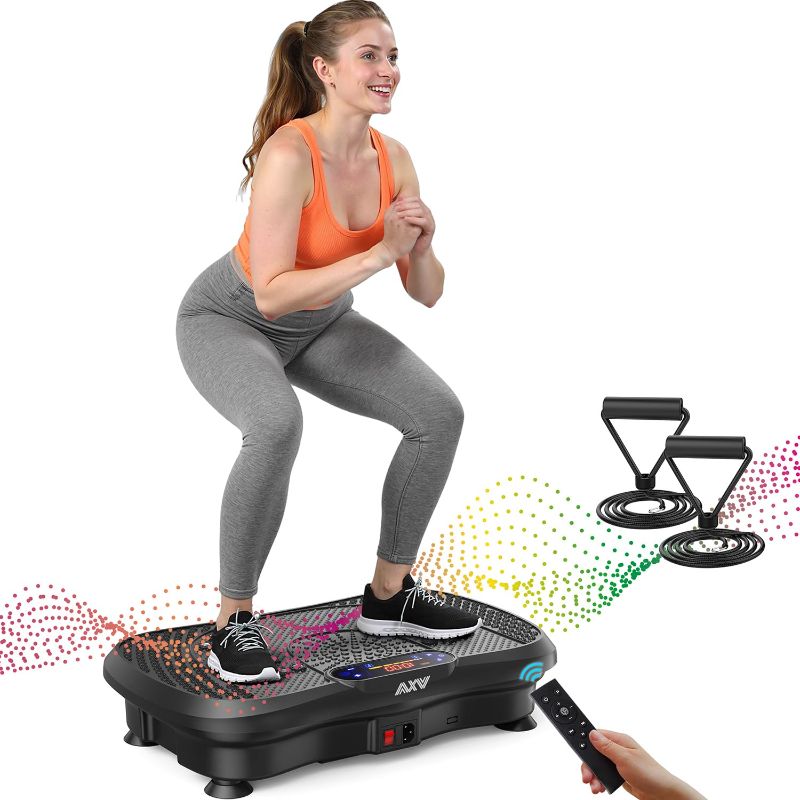 Photo 1 of AXV Vibration Plate Fitness Platform Exercise Machine Vibrating Shaking Full Body Shaker Workout Vibrate Stand Shake Board Sport Gym for Weight Loss Fat Burner for Women Men