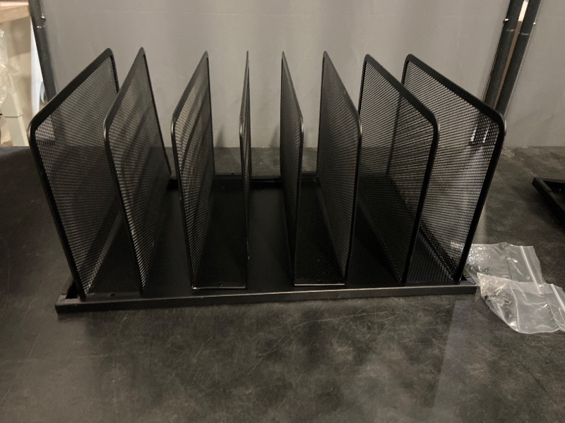 Photo 1 of Kuntine.B Desk File Organizer 5 Upright Mesh Desktop Organizer File Sorter Office Organization File Holder for Home, Office & Classroom, 2 Pack