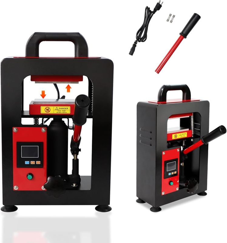 Photo 1 of 5 Tons Heat Press Machine with LCD Screen 2.3 x 4.7 Inch Dual Heating Plate
