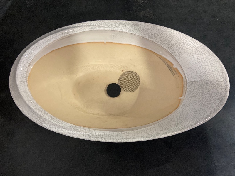 Photo 1 of Bonsai Pots - 18 Inch Ceramic Plant Pot for Bonsai Tree, Modern Indoor & Outdoor Succulent Planter with Drainage, Room Decor, Gifts for Plant Lovers, White-Black
