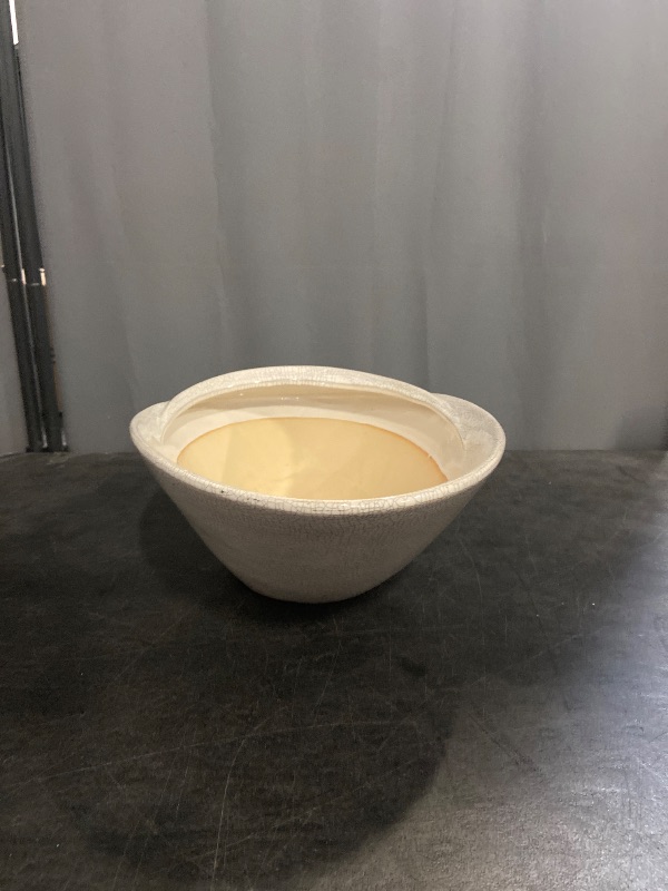 Photo 1 of Bonsai Pots - 18 Inch Ceramic Plant Pot for Bonsai Tree, Modern Indoor & Outdoor Succulent Planter with Drainage, Room Decor, Gifts for Plant Lovers, White-Black
