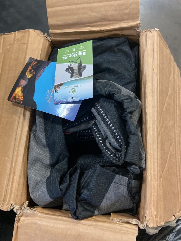 Photo 1 of ALPHA CAMP Oversized Camping Folding Chair, Heavy Duty Support 450 LBS Steel Frame Collapsible Padded Arm Chair with Cup Holder Quad Lumbar Back, Portable for Outdoor 2 pack
