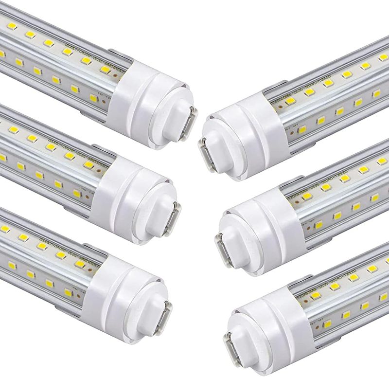 Photo 1 of 4FT T8 LED Tube Lights,36W 3600lm,Daylight White 5000K,R17d Base,45.8 inches End to End,60W F48T12 CW HO Fluorescent Bulb Replacement,Ballast Bypass,Dual-Ended Power for Sign,Shop,Pack of 6