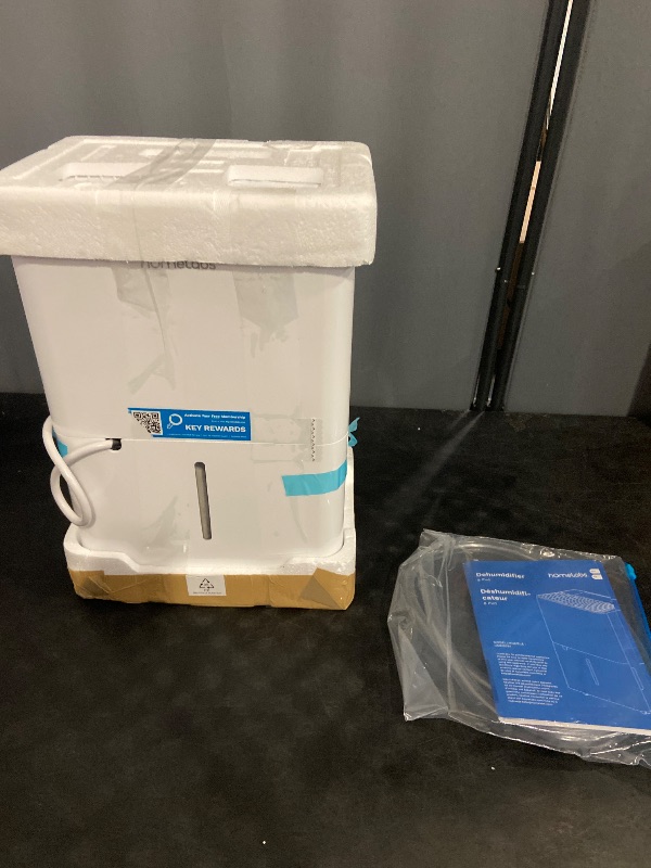 Photo 1 of hOmeLabs 8 Pint Wi-Fi Dehumidifier for up to 1,800 Sq Ft Rooms (MAX 24 Pint at 95°F, 90% RH) – Ultra Quiet, Compact Design with Smart Controls and Drain Hose
