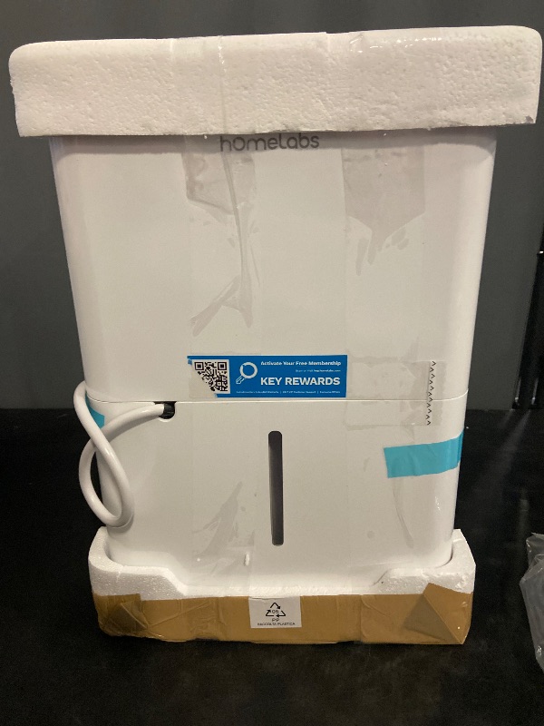 Photo 1 of hOmeLabs 8 Pint Wi-Fi Dehumidifier for up to 1,800 Sq Ft Rooms (MAX 24 Pint at 95°F, 90% RH) – Ultra Quiet, Compact Design with Smart Controls and Drain Hose
