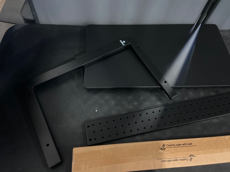 Photo 1 of EUREKA ERGONOMIC PC Stand Computer Cart, Height Adjustable Tower Stand 2-Tier Suit for ATX Case Printer, Metal Rolling Cart on Wheels for Gaming Home Office, Black
