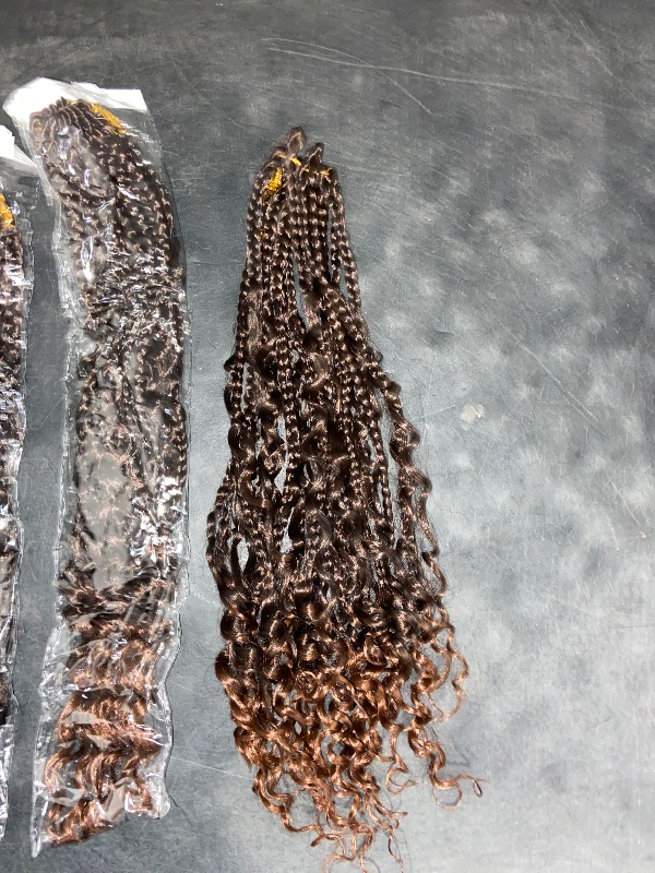 Photo 1 of Flagship Boho Crochet Braids,Goddess Box Braids Crochet Hair, 10 Inch Boho Braids for Black Women,3 Packs Boho Crochet Hair for Women,Bohomian Pre looped Hair Extension-T30
