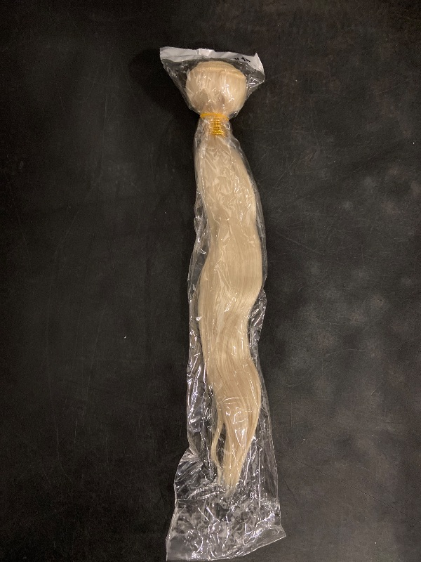 Photo 1 of 613 Blonde Remy Human Hair Bundle Silky Straight Double Weft Virgin Human Hair Weave 1 Bundle 14 inch
