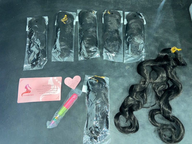 Photo 1 of French Curly Braiding Hair 8 Packs Loose Wavy Braiding Hair Pre Stretched Bouncy Synthetic French Curl Braiding Hair Extensions for Women (1B, 18 Inch)