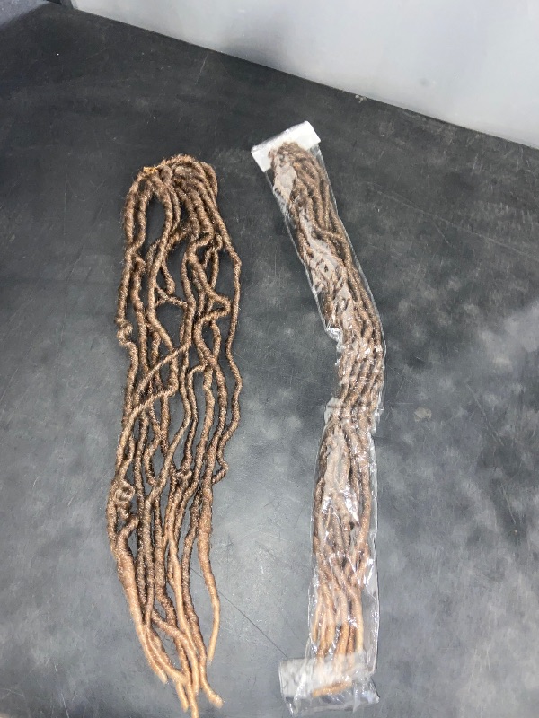 Photo 1 of 18 Inch 2Packs New Faux Locs Crochet Braids Hair Synthetic Goddess Soft Locs Braiding Hair For Women Curly Wavy Faux Locs Crochet Hair Extensions (18 Inch,27#) 10strands packs
