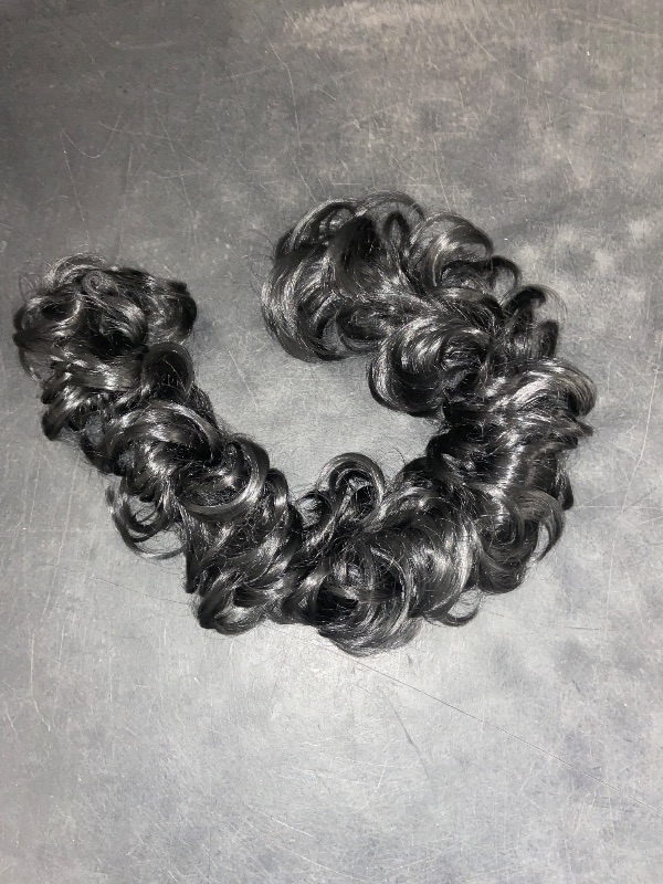 Photo 1 of CAISHA Hairpiece Hair Wrap Heat-resistant Synthetic Fibres Curly Messy Updo Black HW6
