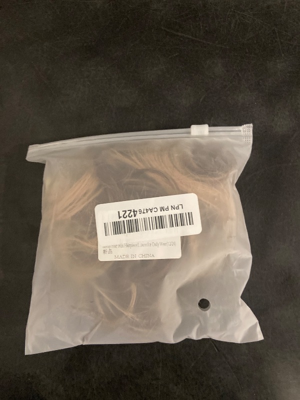 Photo 1 of Large Messy Bun Hair Pieces for Women Wavy Curly Fake Hair Bun Extensions Ponytail Hairpieces for Updo Natural Synthetic Claw Clip Bun Hair Accessories Light Brown mix Blonde