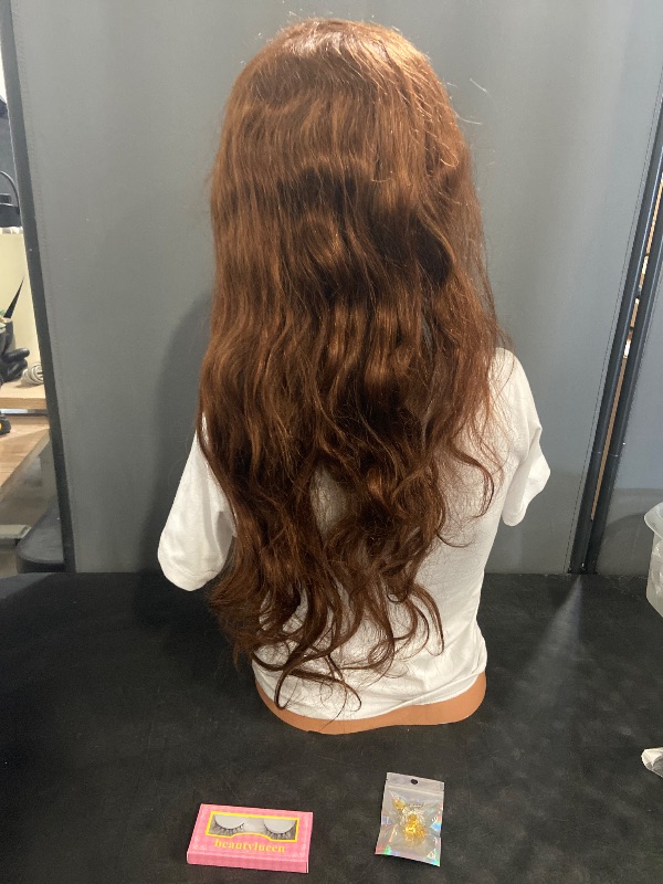 Photo 1 of 13x4 Lace Front Wigs Human Hair Chocolate Brown Body Wave Human Hair Wig 250% Density Hd Lace Front Wigs Pre Plucked Glueless Brown Human Hair Wig 24 Inch