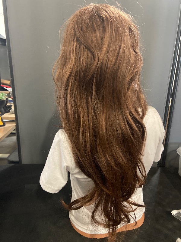 Photo 1 of MapofBeauty 24 Inch/60cm Charming Synthetic Fiber Long Wavy Hair Women Party Full Wig (Brown)
