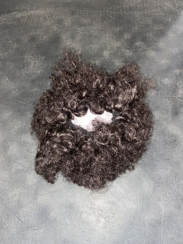 Photo 1 of Curly Bun Hair Fake Natural Bounce Hair Ponytail Short Curly Ponytail Bag