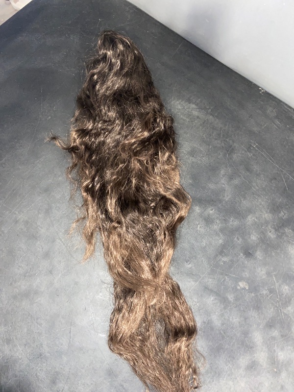 Photo 1 of FESHFEN Ponytail Extensions - 26 inch Drawstring Long Curly Wavy Clip in Ponytails Synthetic Hair Piece Pony Tail Hairpieces for Women, Light Brown
